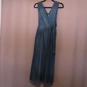 Free People Denim wrap around dress